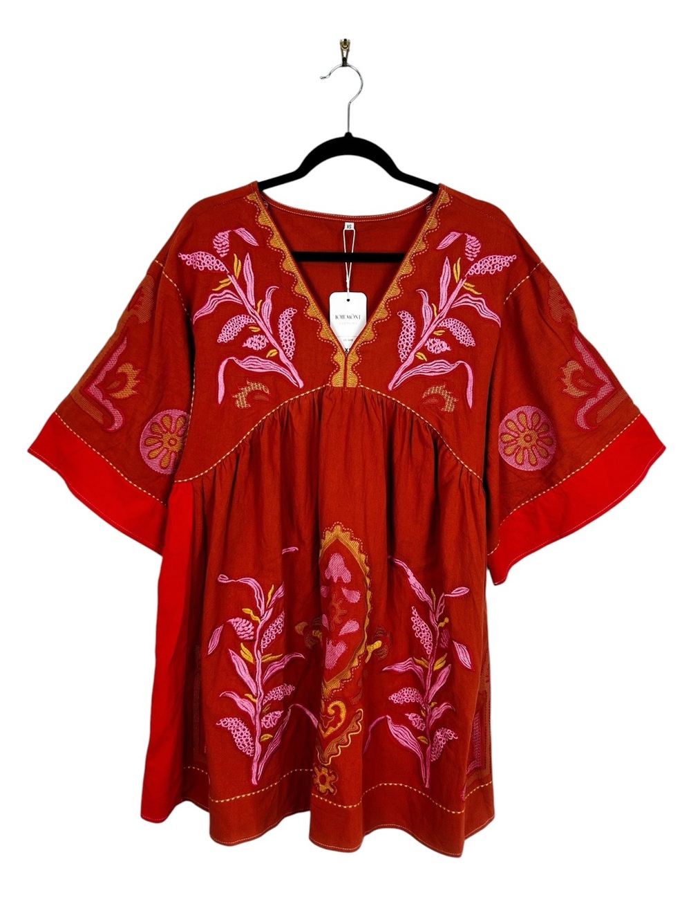 Joiemont Clothing Oversized Embroidered Babydoll Dress Size X-Small